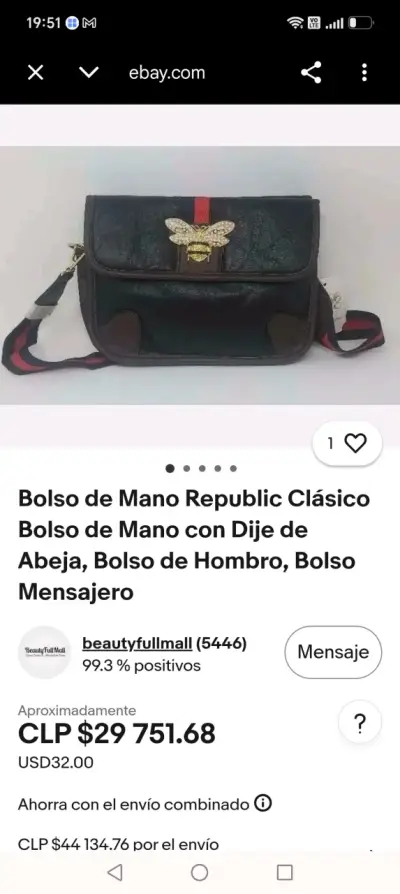 Bolso negro con adorno dorado - miniatura 6