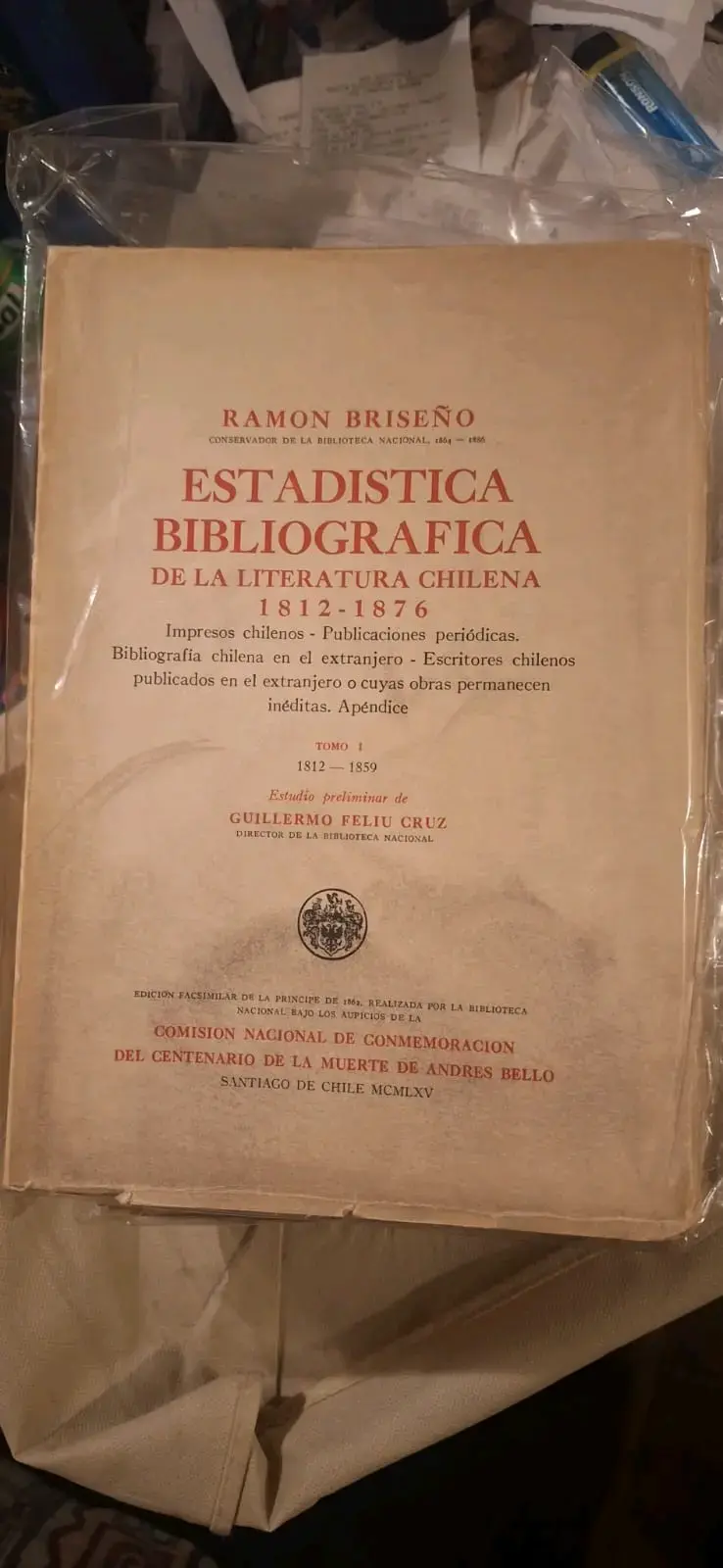 Estadística Bibliográfica de la Literatura Chilena 1812-1876