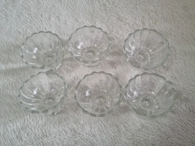 Set de 6 copas para helado de vidrio - 3