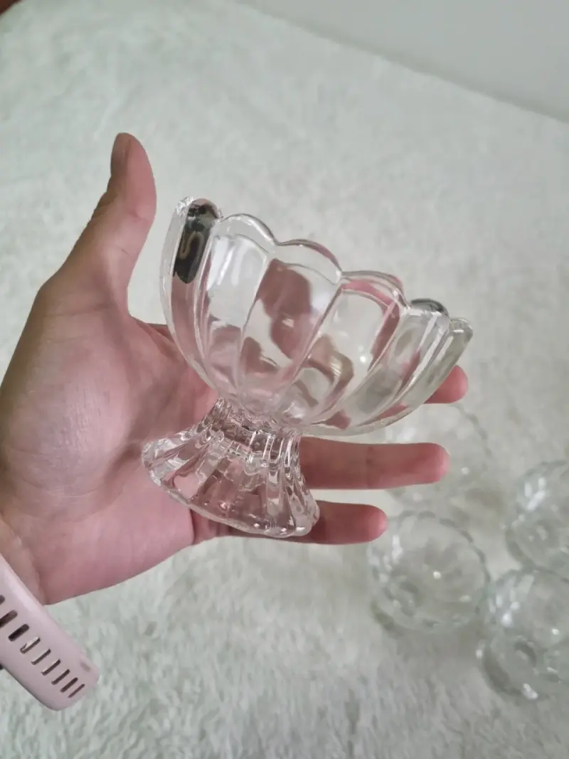 Set de 6 copas para helado de vidrio - 5