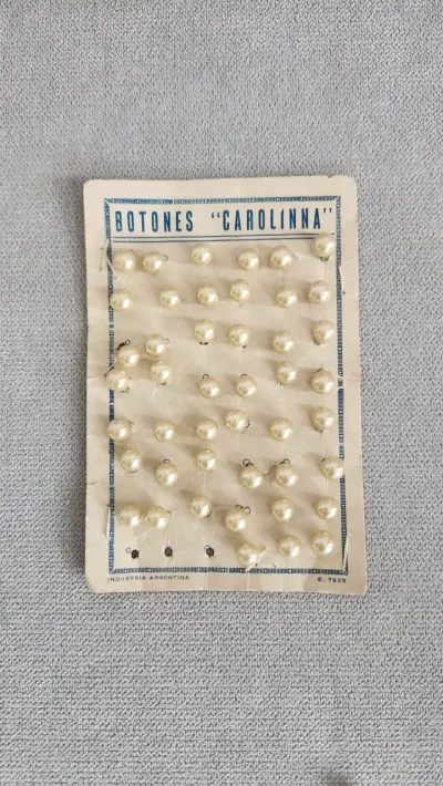 Lote de botones vintage perlados - miniatura 2