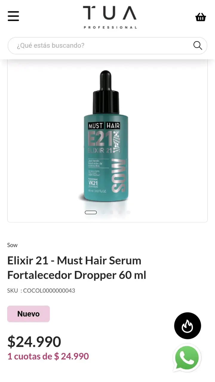 Elixir 21 Serum Fortalecedor para Cabello 60 ml - 1