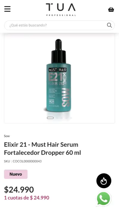 Elixir 21 Serum Fortalecedor para Cabello 60 ml - miniatura 1