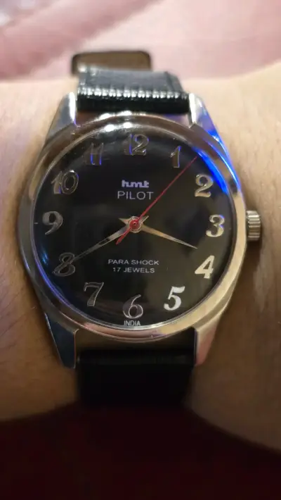 Reloj Militar Vintage HMT Pilot Mecánico A Cuerda - miniatura 4