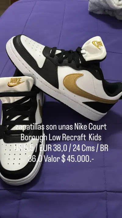 Zapatillas Nike Court Borough Low Recraft Kids - miniatura 1