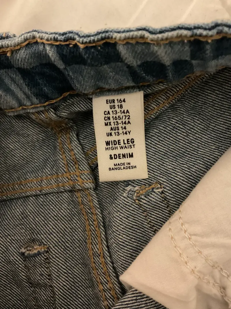 Jeans estampado a cuadros talla 34 - 3