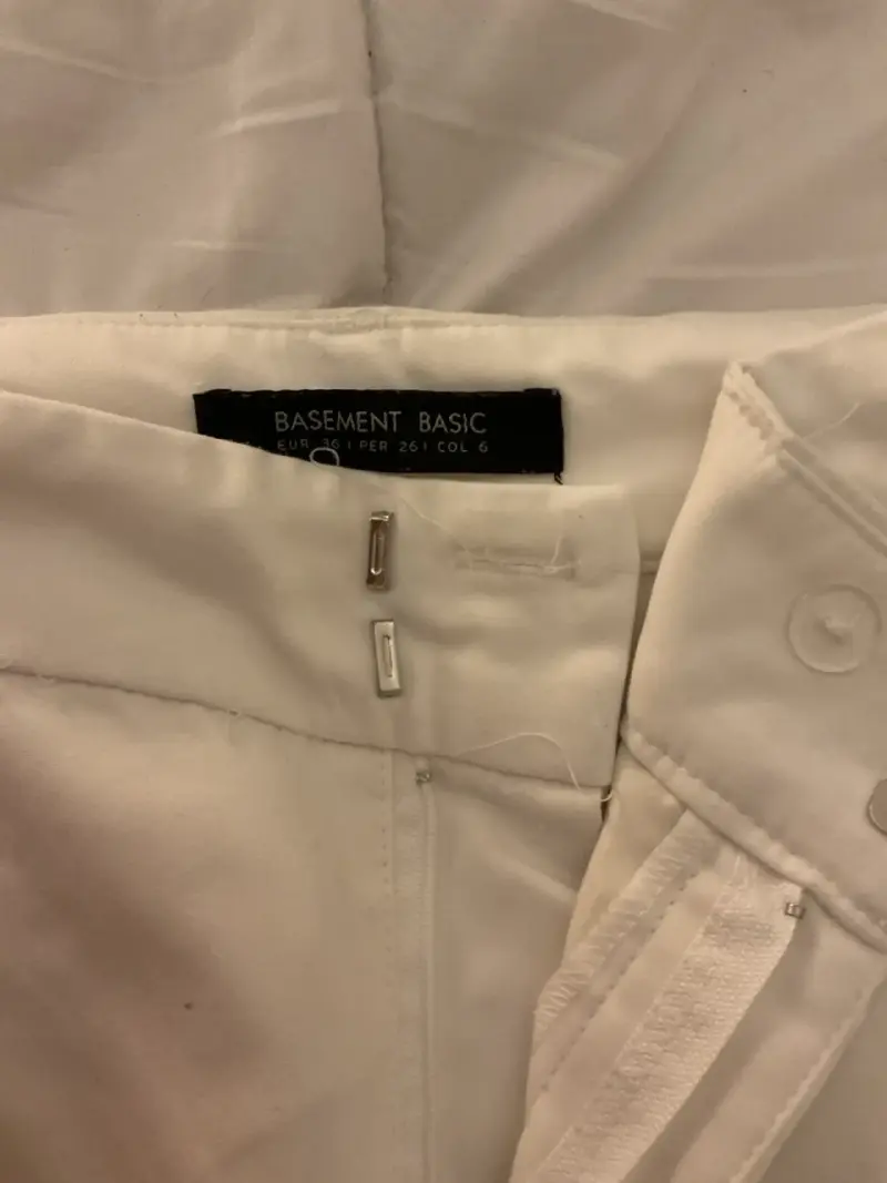 Pantalones blancos Basement Basic talla 36 - 1
