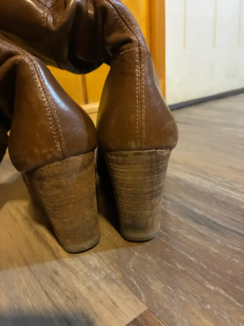 Botas de cuero marrón para mujer - 3