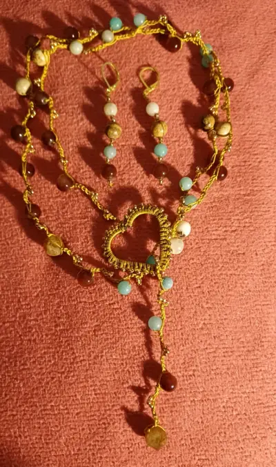 Set collar y aros coloridos - miniatura 5