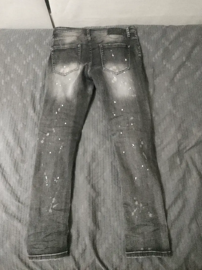Jeans desgastados gris oscuro para hombre - 2