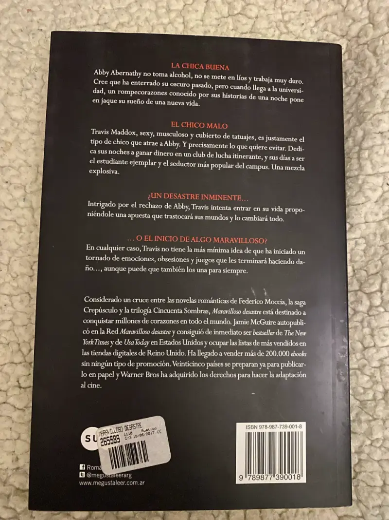 Libro 'Maravilloso Desastre' de Jamie McGuire - 2