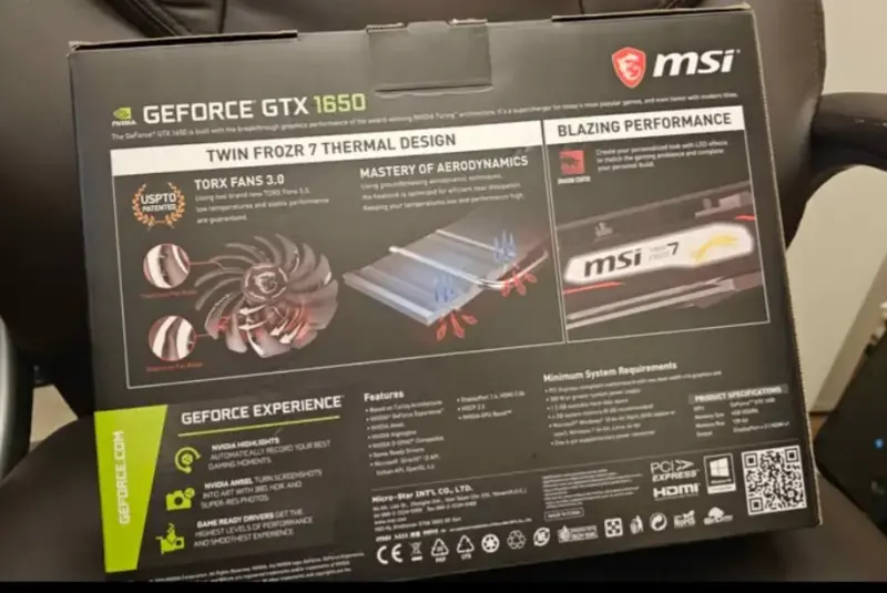 Tarjeta gráfica MSI GeForce GTX 1650 - 5