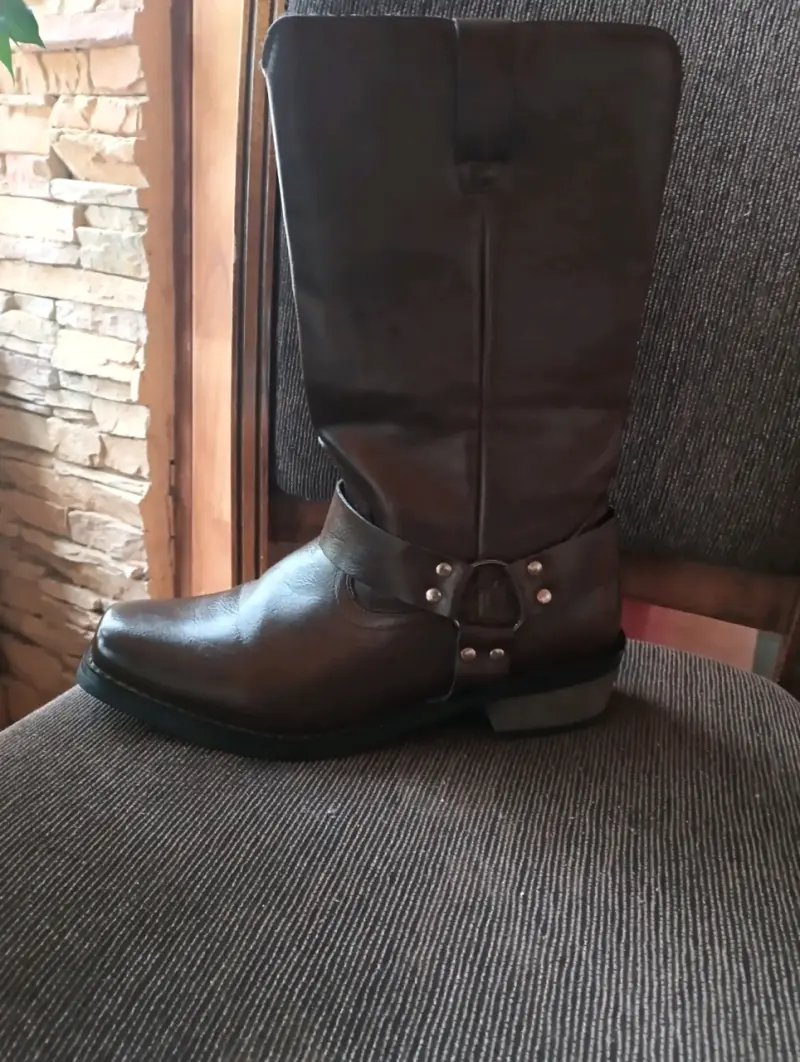 Botas de cuero marrón para hombre - 3