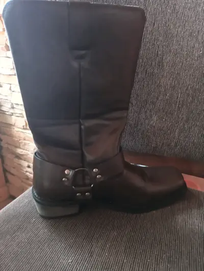 Botas de cuero marrón para hombre - miniatura 4