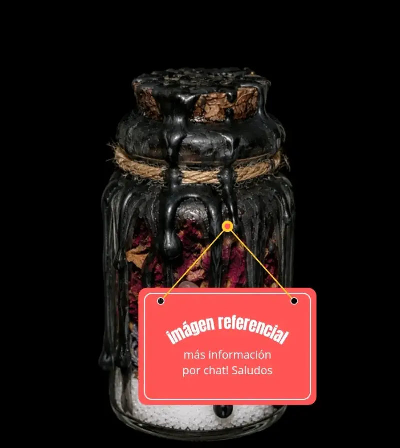 Frasco decorativo con cera negra