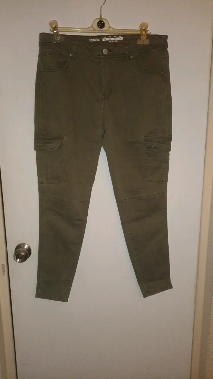 Pantalones cargo verde oliva Sybilla - 1