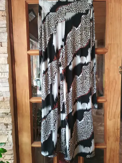 Pantalón ancho estampado animal print - miniatura 1