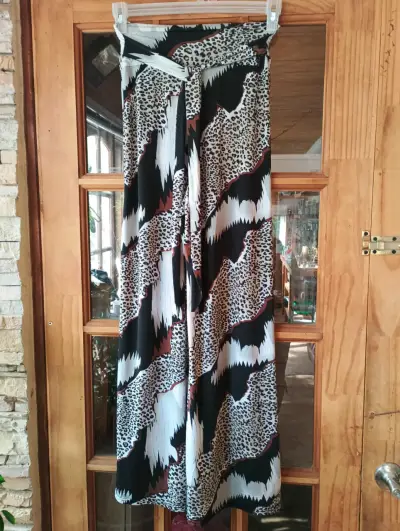 Pantalón ancho estampado animal print - miniatura 2