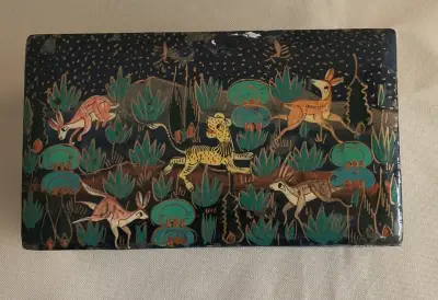 Caja decorativa con temática animales c/detalle - miniatura 2
