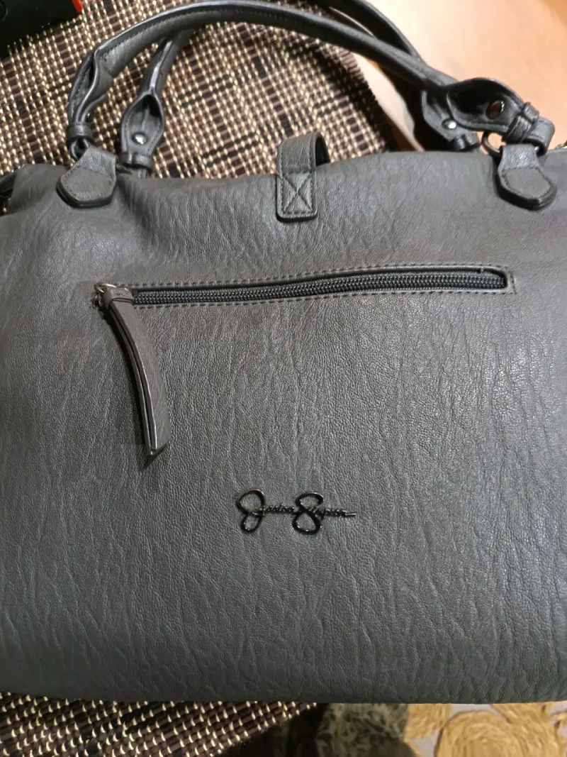 Bolso de cuero negro con flecos - 2