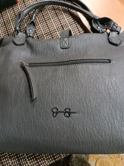 Bolso de cuero negro con flecos - miniatura 2