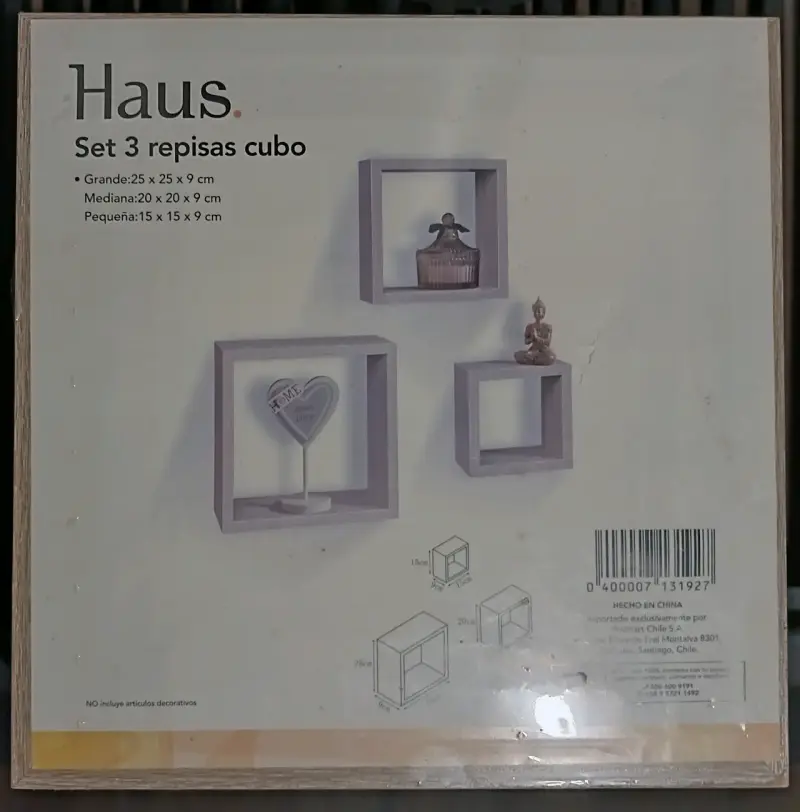 Set de tres repisas cubicas de marca Haus - 5