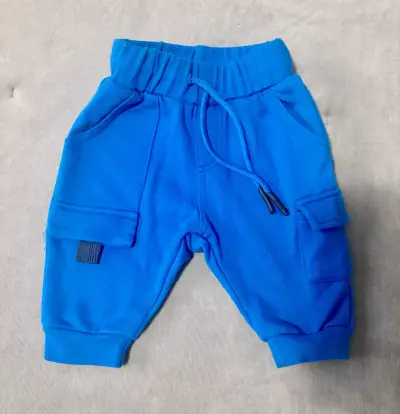 2 Pantalones de bebé niño azul y gris PILLÍN 3M - miniatura 1