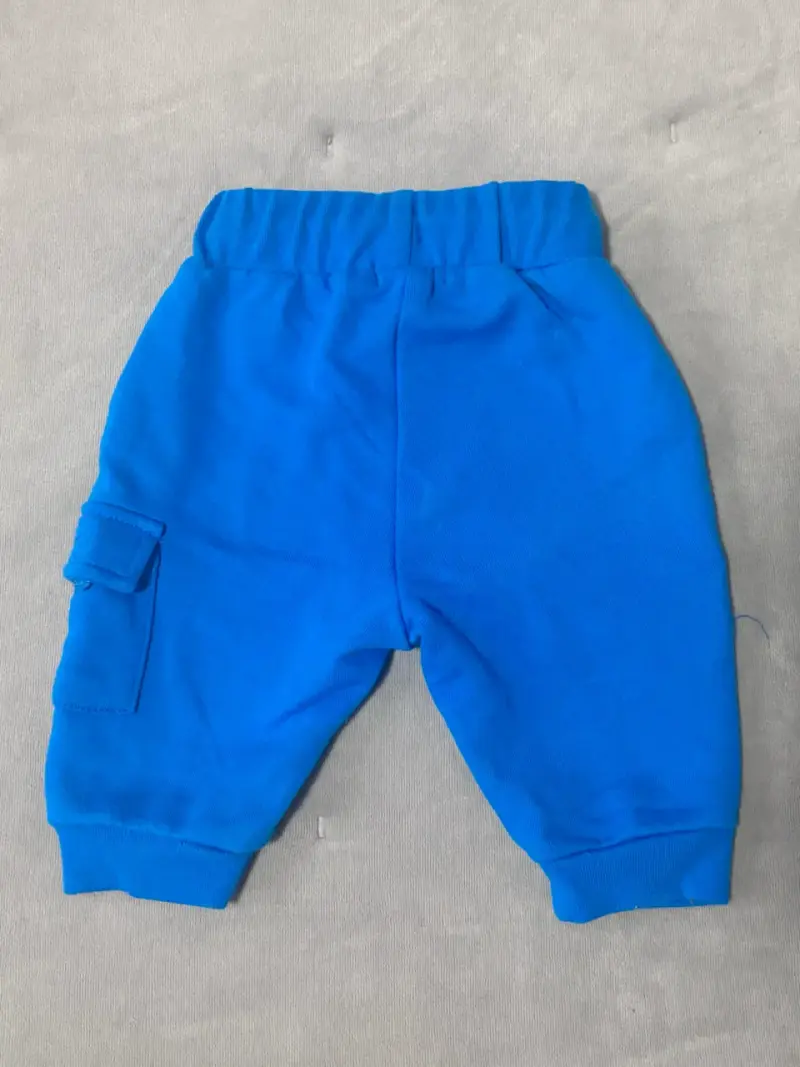2 Pantalones de bebé niño azul y gris PILLÍN 3M - 2