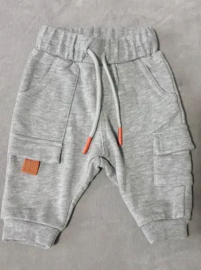 2 Pantalones de bebé niño azul y gris PILLÍN 3M - miniatura 3