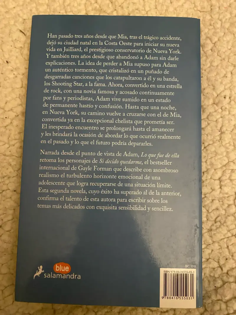 Libro 'Lo que fue de ella' de Gayle Forman - 2