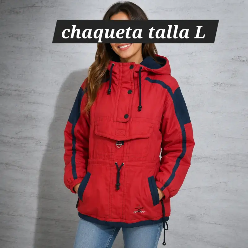 Chaqueta deportiva roja talla L - 1