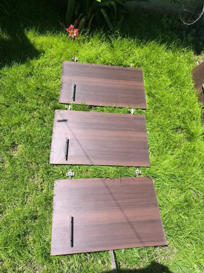 Puertas de madera para mueble con bisagras - 1