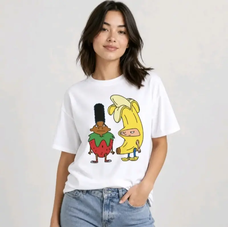 Polera blanca Hey Arnold