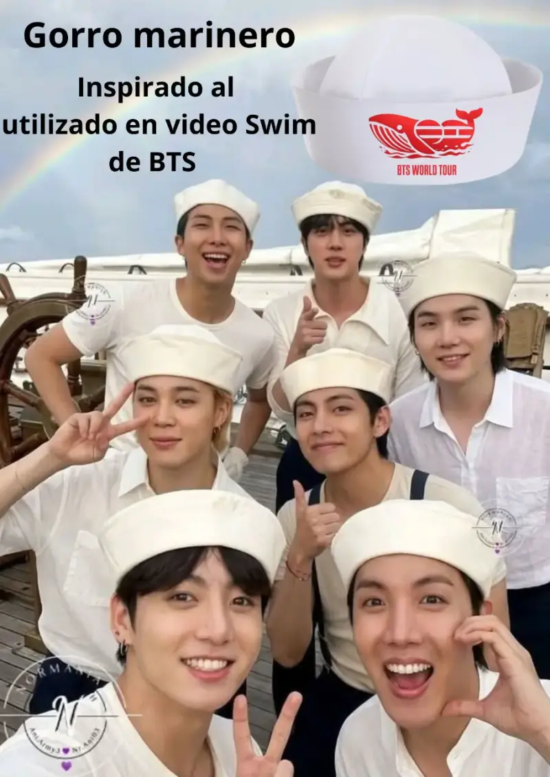 Gorro marinero inspirado en BTS