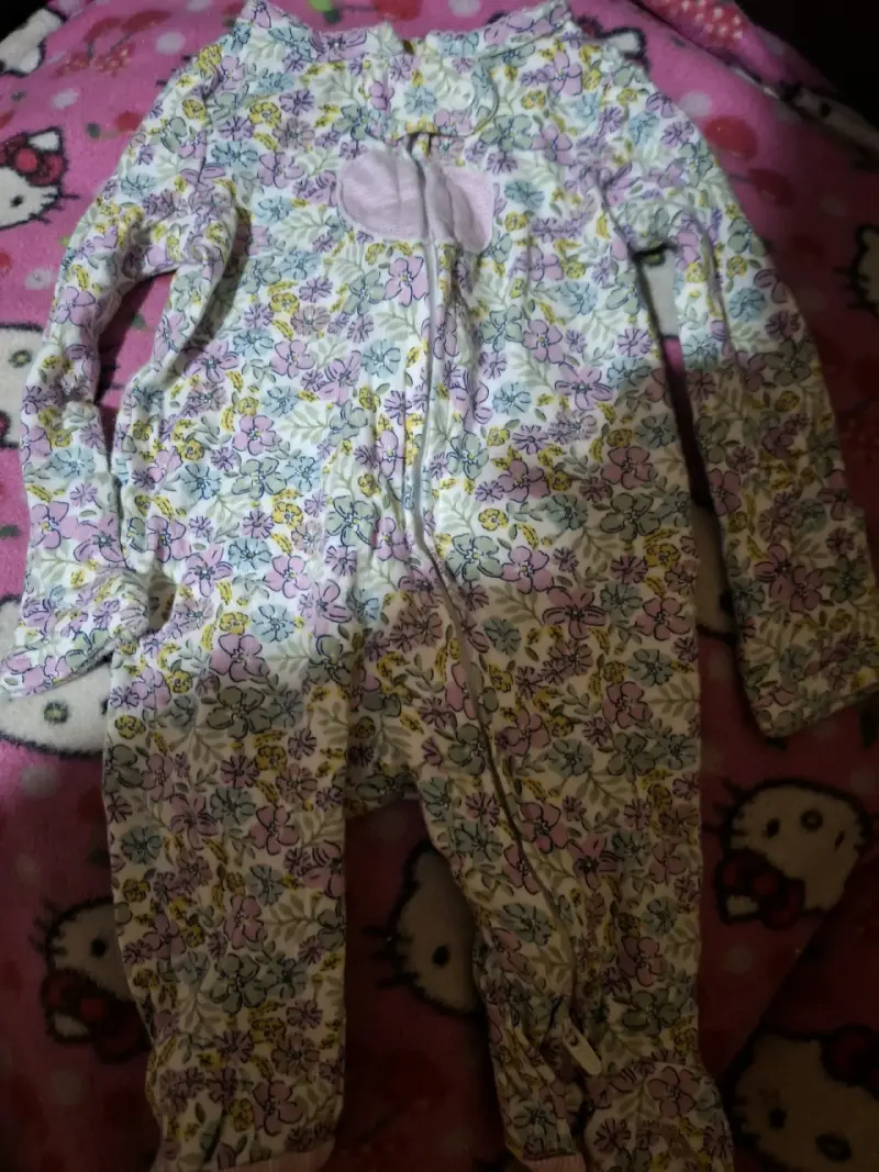 Pijama de bebé azul con estampado de abejas - 3