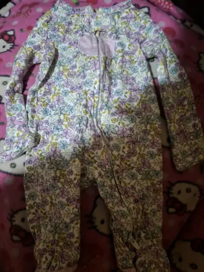 Pijama de bebé azul con estampado de abejas - miniatura 3