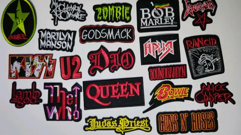 Parches bordados de bandas de rock - 1