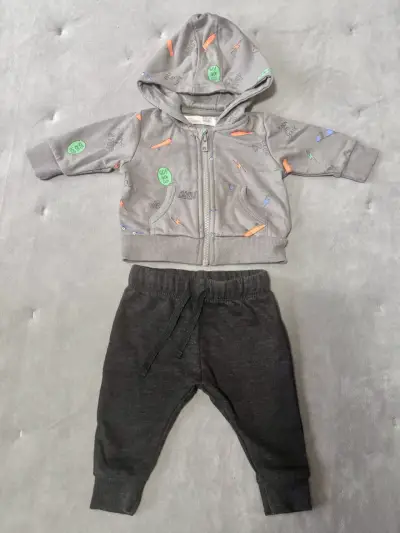 Conjunto de bebé; polerón y pantalón COLLOKY 0-3M - miniatura 1