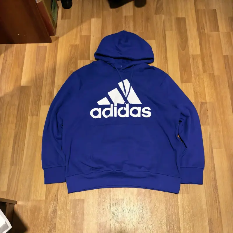 Polerón Adidas azul con capucha