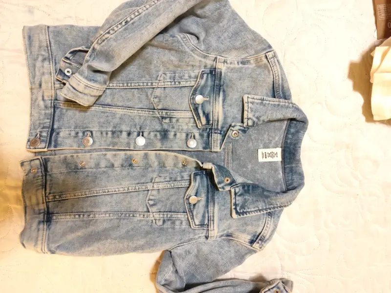 Chaqueta de mezclilla azul claro para mujer - 1