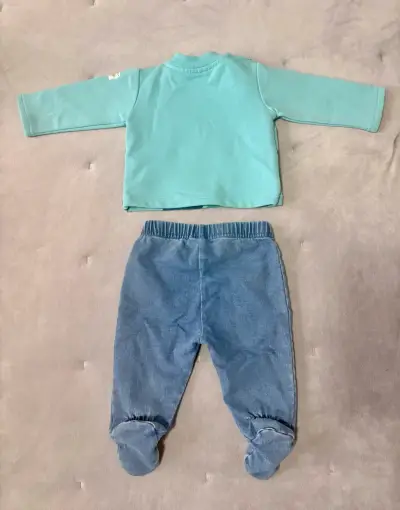 Conjunto de bebé poleron y jeans Black and Blue RN - miniatura 2