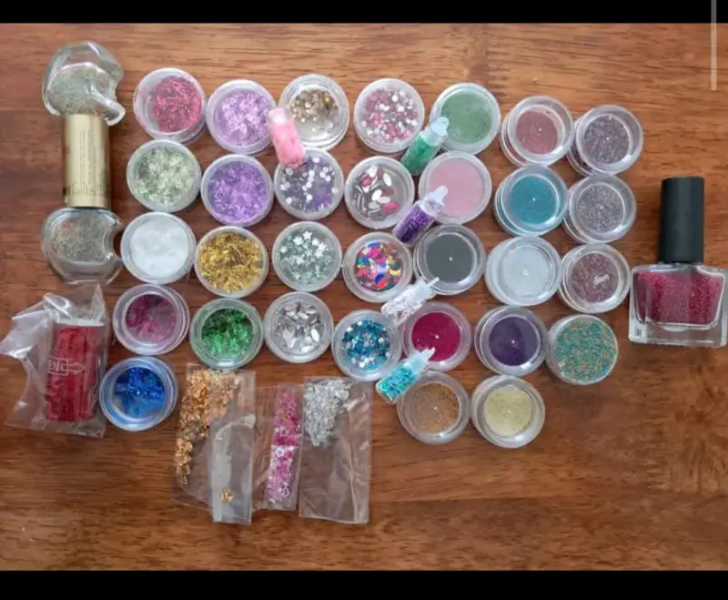 Set de decoración de uñas con glitter