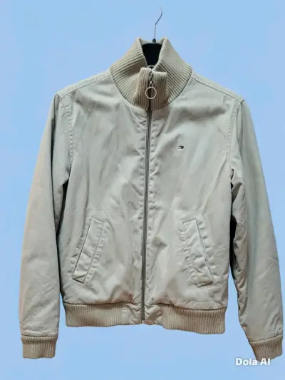 Chaqueta beige Tommy Hilfiger con cierre - miniatura 1