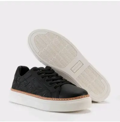 Zapatillas negras Basement con diseño floral - miniatura 1