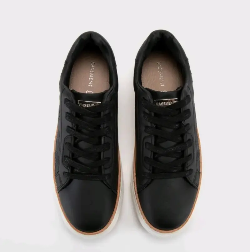 Zapatillas negras Basement con diseño floral - 2