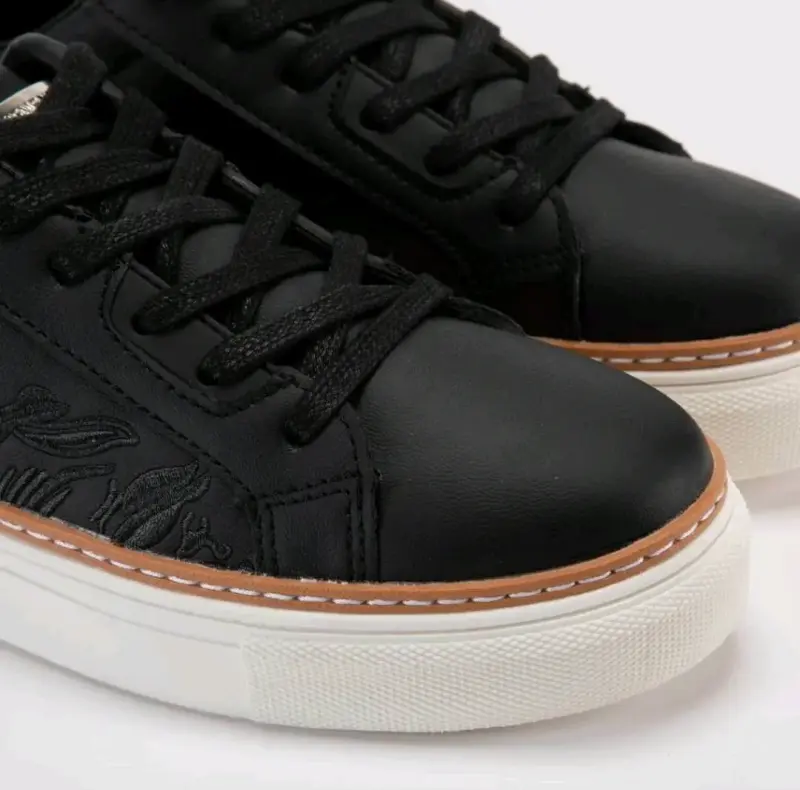 Zapatillas negras Basement con diseño floral - 3