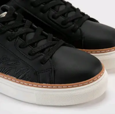 Zapatillas negras Basement con diseño floral - miniatura 3