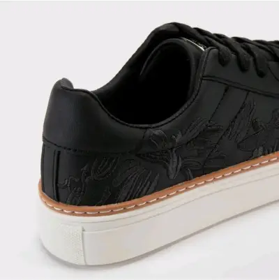 Zapatillas negras Basement con diseño floral - miniatura 4