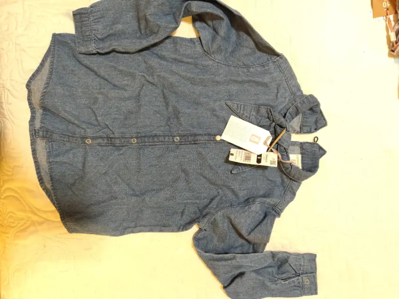 Camisa de mezclilla azul niña - 1