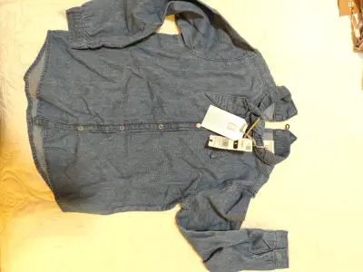 Camisa de mezclilla azul niña - miniatura 1